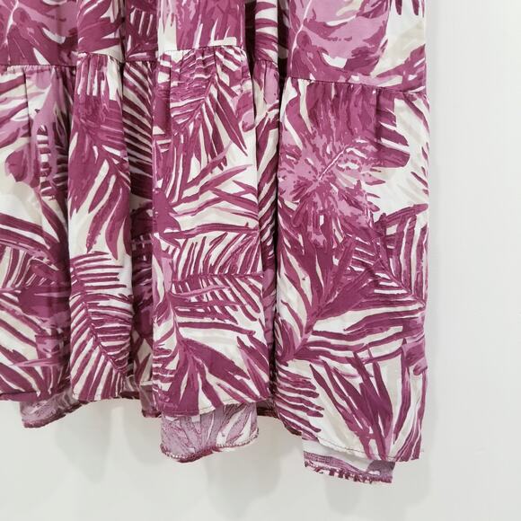 MODAPHINAN Bohemian Leaf Print Maxi Dress Long Sleeves - Picture 4 of 10